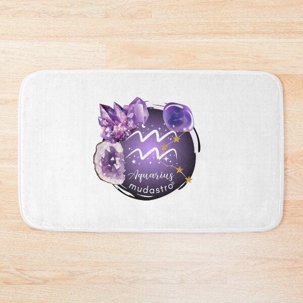 Item preview, Amethyst Crystal Aquarius Zodiac Art designed and sold by Mudastro Astrology.