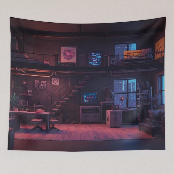 Item preview, Pixel Cyberpunk Apartment Design designed and sold by papi1998.