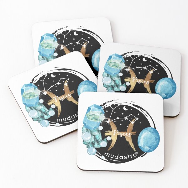 Item preview, Aquamarine Pisces Zodiac Art designed and sold by Mudastro Astrology.