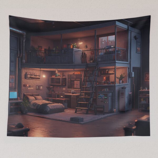 Item preview, Pixel Cyberpunk Apartment Design designed and sold by papi1998.