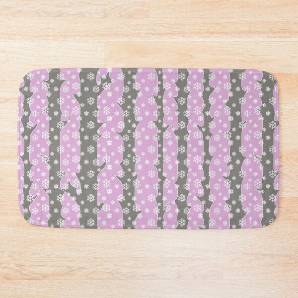 Item preview, Winter, snowy forest in Scandinavian style/pastel pink background and gray trees designed and sold by My-fake-places.