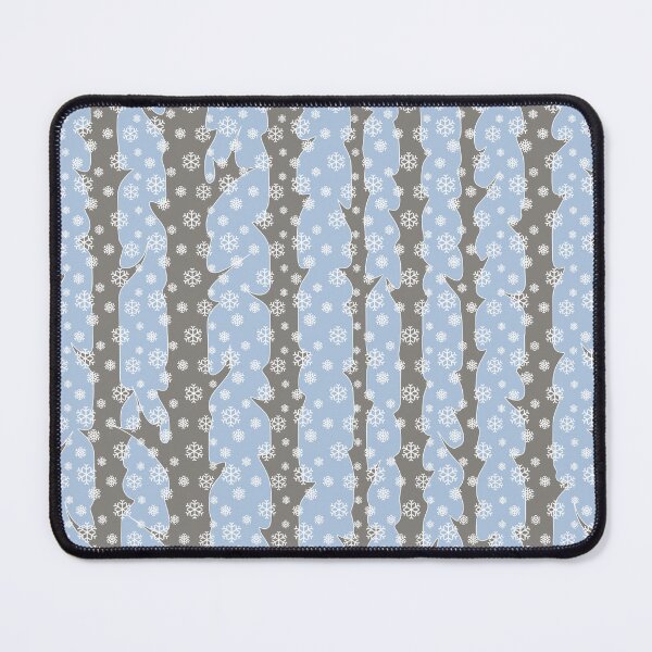 Item preview, Winter, snowy forest in Scandinavian style/pastel sky blue background and gray trees designed and sold by My-fake-places.