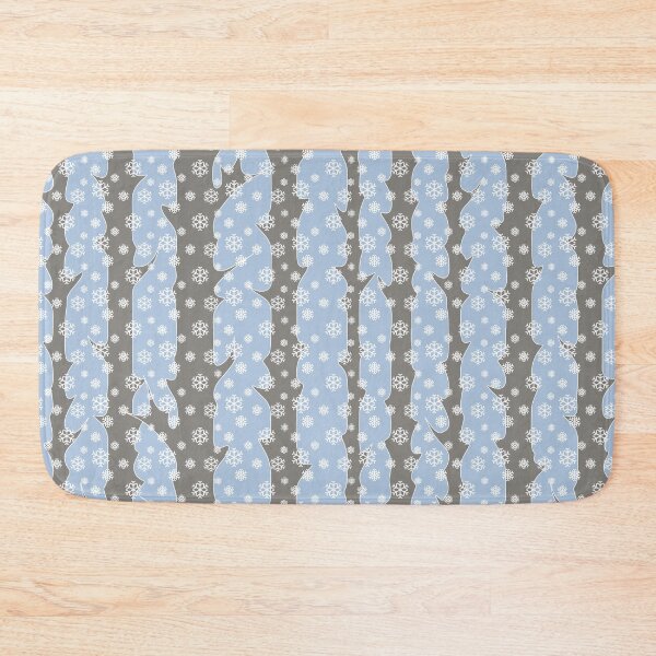 Item preview, Winter, snowy forest in Scandinavian style/pastel sky blue background and gray trees designed and sold by My-fake-places.
