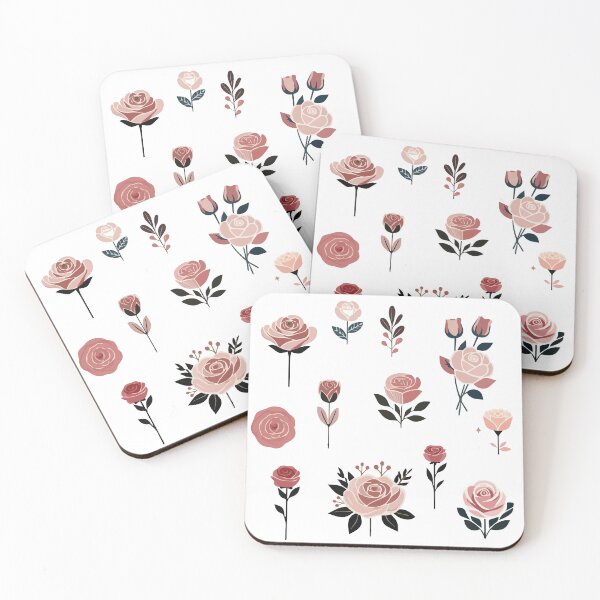 Item preview, Roses Pattern - Floral Design in Pink and Red  Description: designed and sold by viktoriaart0303.