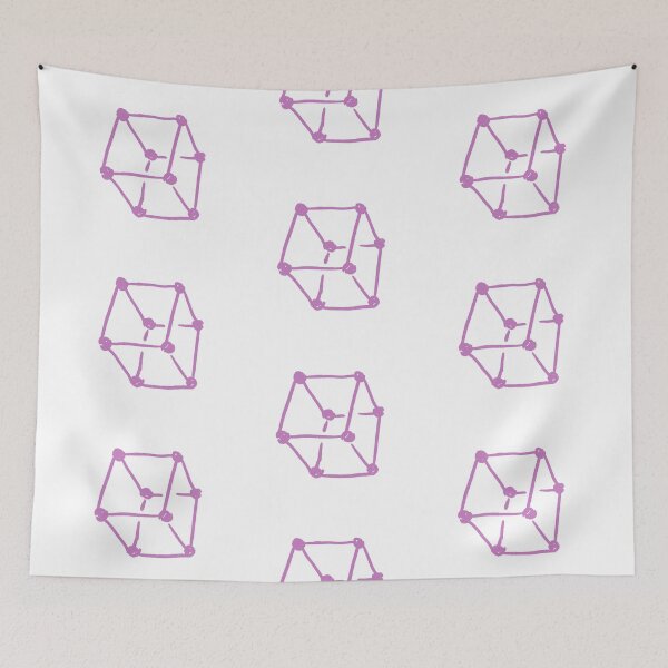 Item preview, Retro Cube Powder Pink designed and sold by MagentaTwilight.