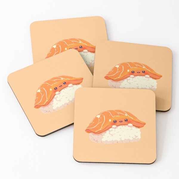 Item preview, Happy Sushi Ricey Salmon Smile designed and sold by MadeByHaresShop.