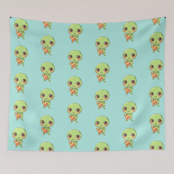 Aperçu de l'œuvre Lien de pizza joyeuse Kawaii Delight créée et vendue par MadeByHaresShop.