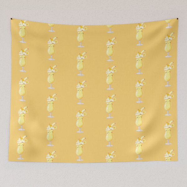 Item preview, Whimsical Banana Milkshake Winky Face designed and sold by MadeByHaresShop.