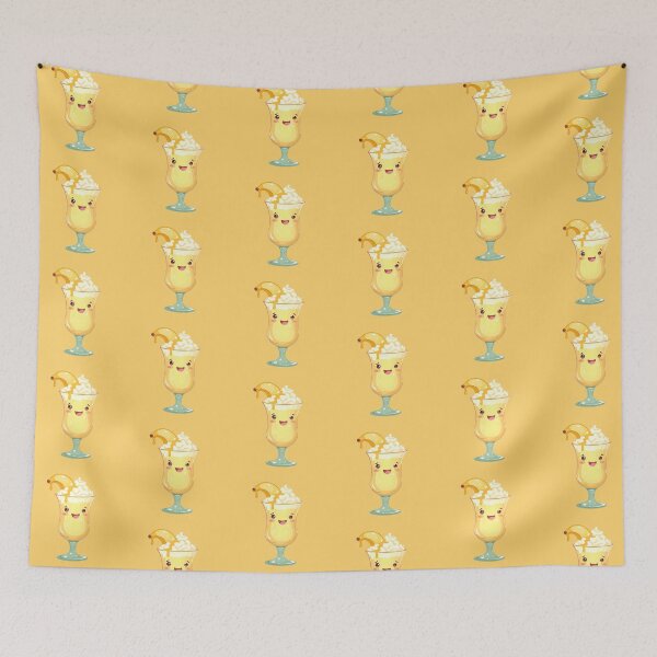 Item preview, Whimsical Banana Milkshake Winky Face designed and sold by MadeByHaresShop.