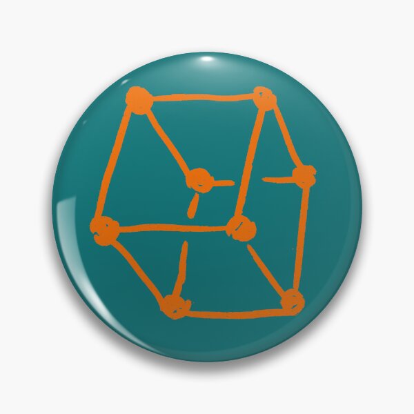 Item preview, Orange Retro Cube Teale designed and sold by MagentaTwilight.