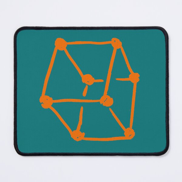 Item preview, Orange Retro Cube Teale designed and sold by MagentaTwilight.