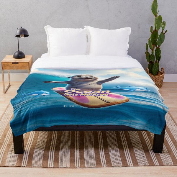 Item preview, The Ocean Sets Me Free - Surfing Seal Design designed and sold by AleksKos.
