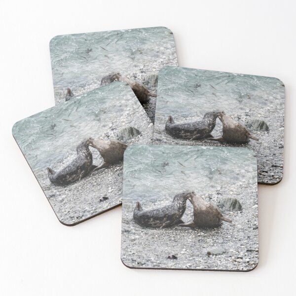 Item preview, Grey Seals, kissing designed and sold by kathleenjean.