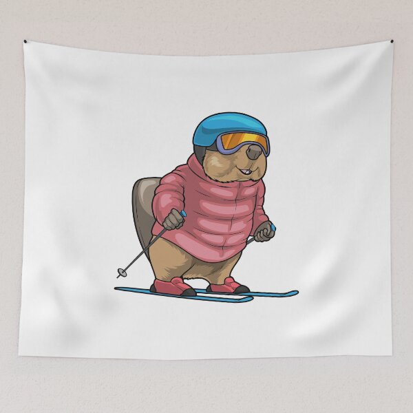 Item preview, Beaver Skier Ski Winter sports designed and sold by Snabdesign84.