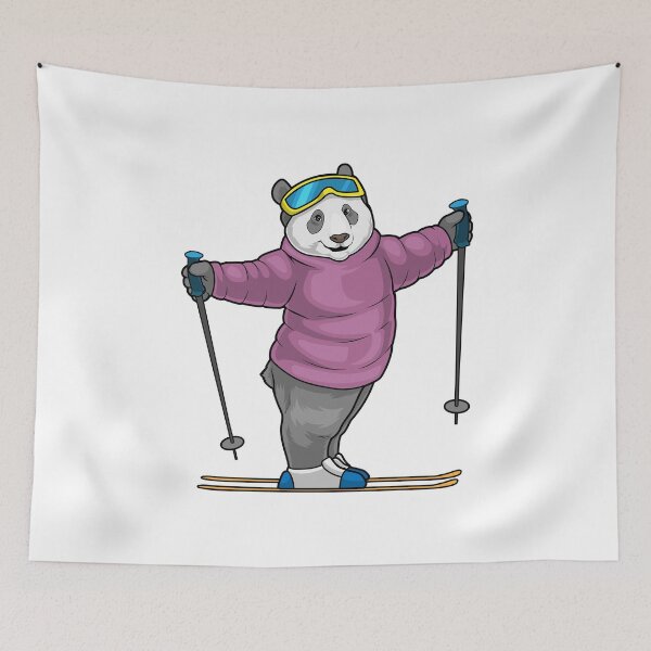 Item preview, Panda Skier Ski Winter sports designed and sold by Snabdesign84.