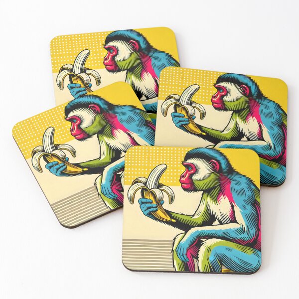 Item preview, A Colorful Monkey with a Touch of Pop Art designed and sold by unrealartwork.