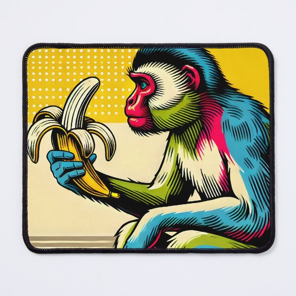 Item preview, A Colorful Monkey with a Touch of Pop Art designed and sold by unrealartwork.