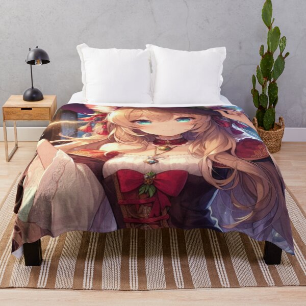 Item preview, Anime Cute Girlfriend magician cottage with cat ears and tail Christmas Theme (silvergoldvisionary) designed and sold by SGVisionary.
