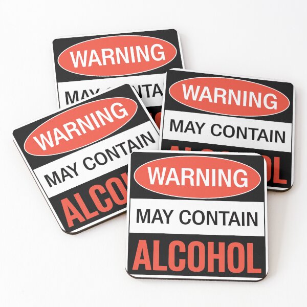 Item preview, Warning May Contain Alcohol Funny Sign Design designed and sold by Anniebuh.