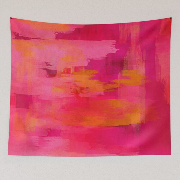 Item preview, "Abstract pinks oranges brushstrokes" designed and sold by MarCanton.