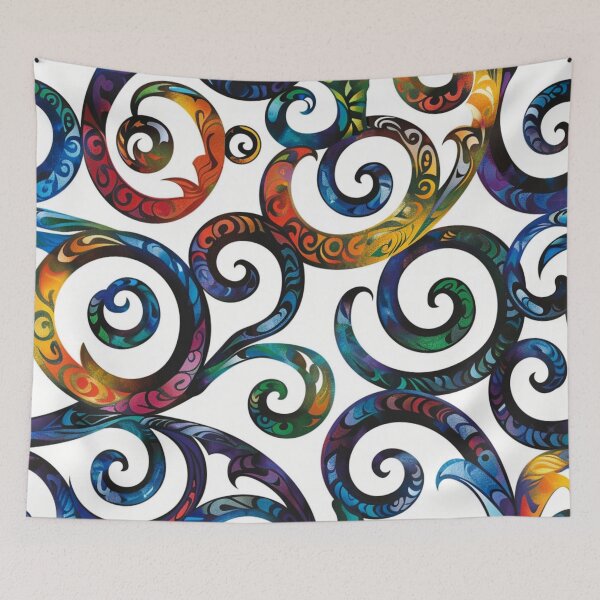 Artikelvorschau, Neuseeland Māori Paua Muster Koru Design 102 entworfen und verkauft von GrinGalore.