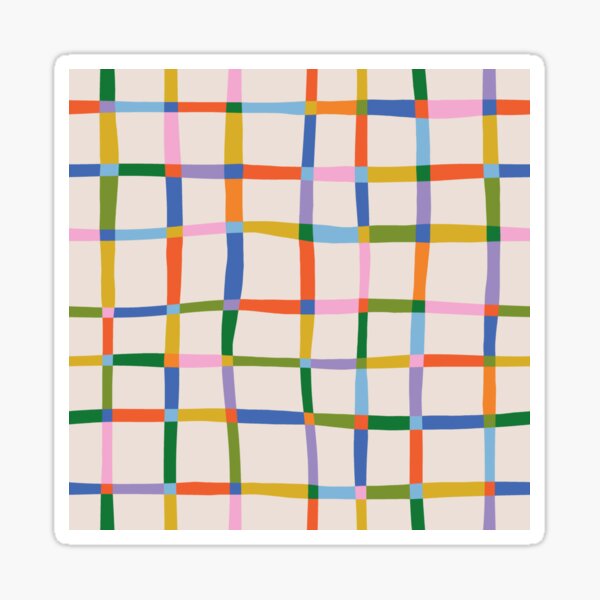 Vista previa del artículo con la obra «Líneas onduladas a cuadros - Groovy Nostalgia (dp318-3)», diseñado y vendido por DuckyRubin.
