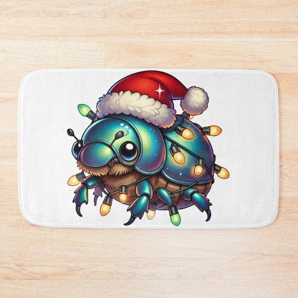 Item preview, Festive Beetle with Santa Hat and Glowing Holiday Lights designed and sold by AIARTIST1.