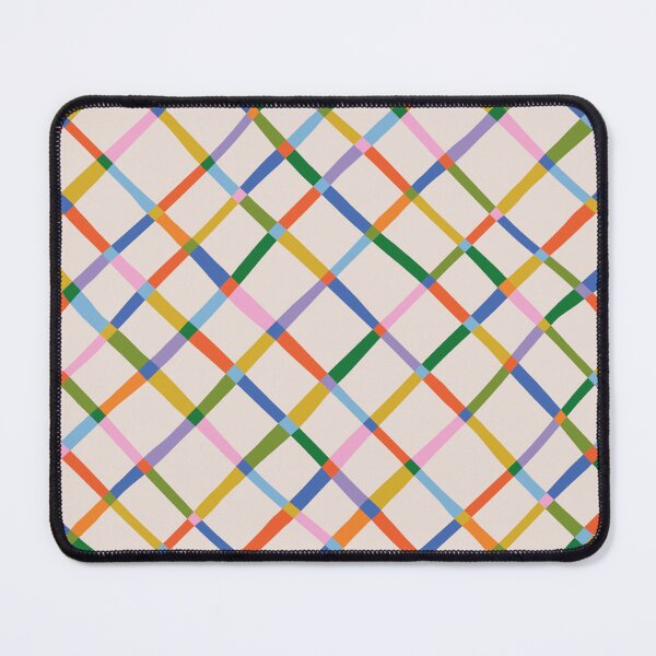 Item preview, Wavy Checkered Diagonal Lines - Groovy Nostalgia (dp318-3B) designed and sold by DuckyRubin.