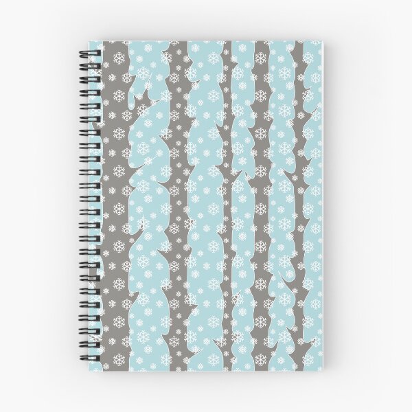 Item preview, Winter, snowy forest in Scandinavian style/pastel zure background and gray trees designed and sold by My-fake-places.