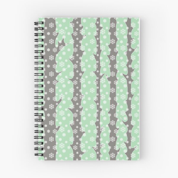 Item preview, Winter, snowy forest in Scandinavian style/pastel  turquoise background and gray trees designed and sold by My-fake-places.