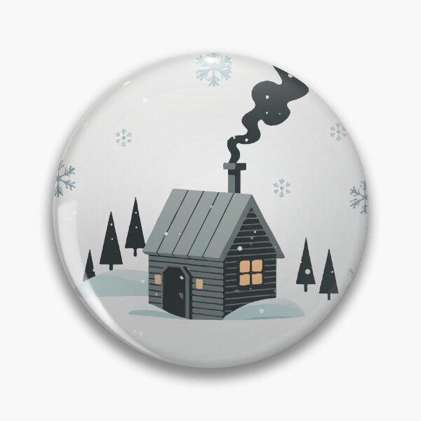 Item preview, Winter Cottage - Cabin Amid the Snow designed and sold by e-milka.