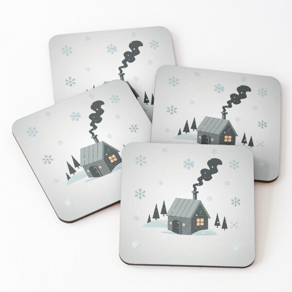 Item preview, Winter Cottage - Cabin Amid the Snow designed and sold by e-milka.