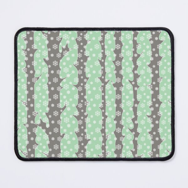 Item preview, Winter, snowy forest in Scandinavian style/pastel turquoise background and gray trees designed and sold by My-fake-places.