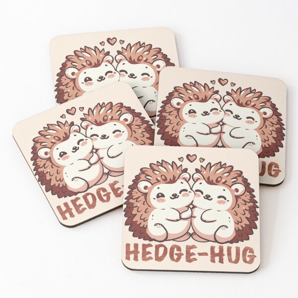 Item preview, Hedgehug – Cute Hedgehog Couple Pun Gift designed and sold by Animoodles.