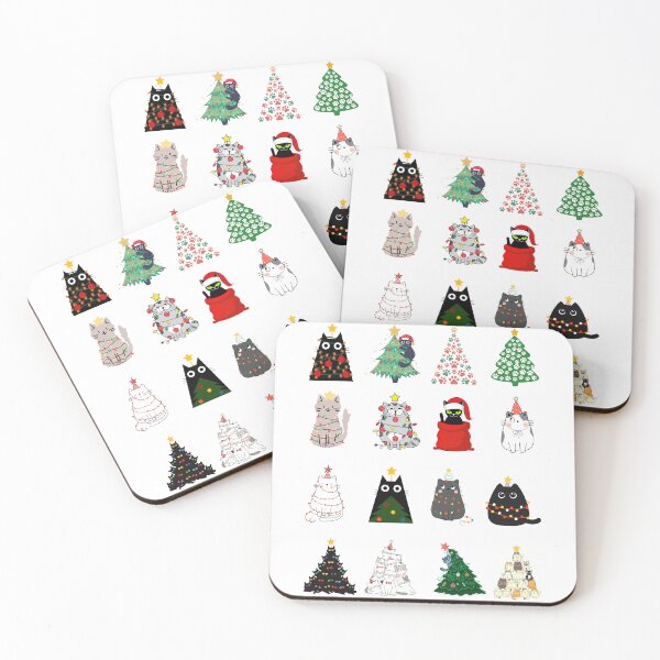 Item preview, Christmas Cat Design - Festive Holiday Art for Cat Lovers designed and sold by QuirkieCrafts.