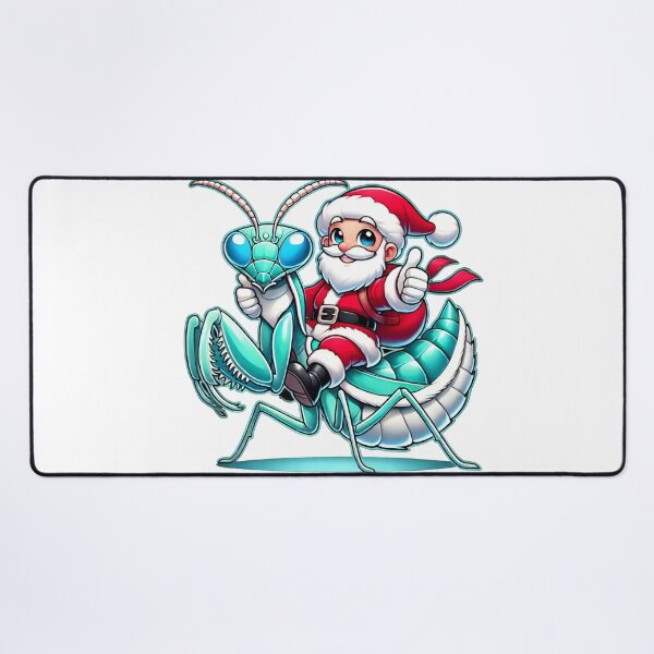 Item preview, Santa Riding a Praying Mantis in Festive Holiday Style designed and sold by AIARTIST1.