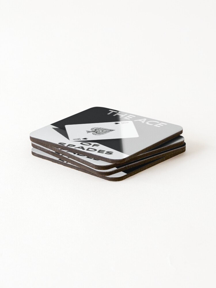 Thumbnail 4 of 5, Coasters (Set of 4), ACE SPADES designed and sold by RAA-Logo-Image.