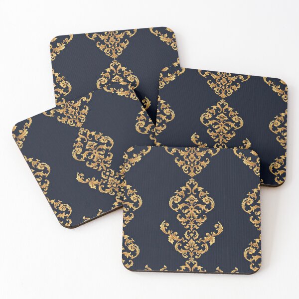 Item preview, Midnight Blue Gold Damask designed and sold by DesignsByPrnces.