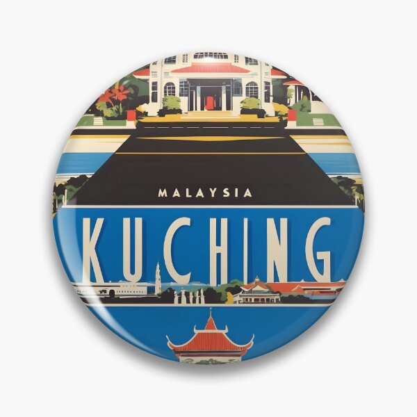 Item preview, Kuching Malaysia Vintage Travel Tourism designed and sold by TravelersGems.