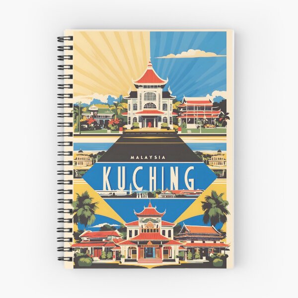 Item preview, Kuching Malaysia Vintage Travel Tourism designed and sold by TravelersGems.
