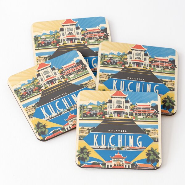 Item preview, Kuching Malaysia Vintage Travel Tourism designed and sold by TravelersGems.
