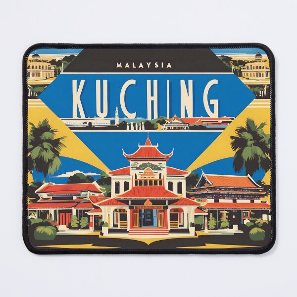 Item preview, Kuching Malaysia Vintage Travel Tourism designed and sold by TravelersGems.