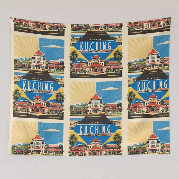 Item preview, Kuching Malaysia Vintage Travel Tourism designed and sold by TravelersGems.