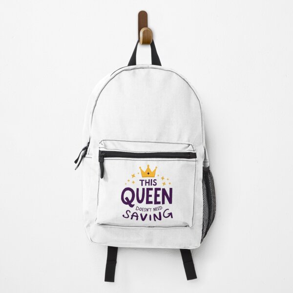 Item preview, "This Queen Doesn’t Need Saving” - Empowering and Funny Quote Design designed and sold by MystiqSlav.