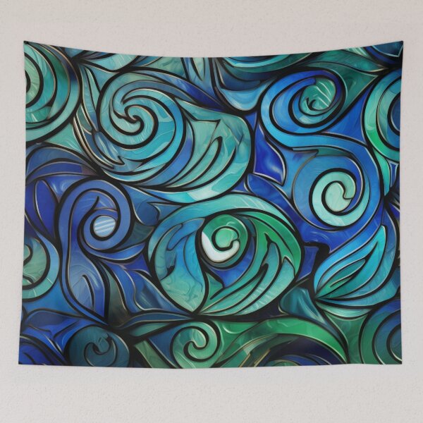 Item preview, New Zealand Māori Paua Pattern Koru Design 104 designed and sold by GrinGalore.