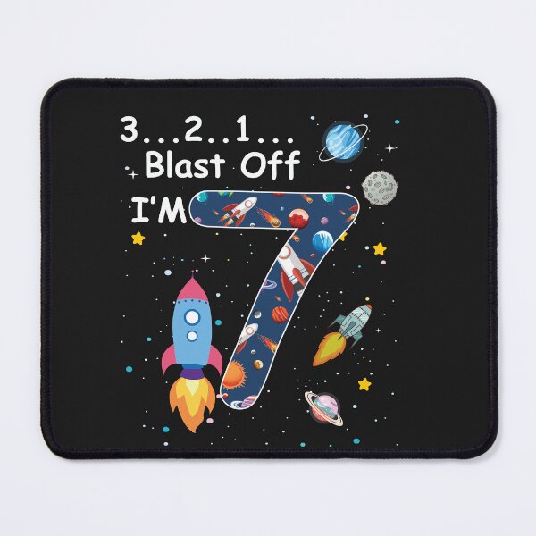 Item preview, Copy of 3...2...1... Blast Off! I'm 7 | Space-Themed Birthday Design designed and sold by Tujzui.