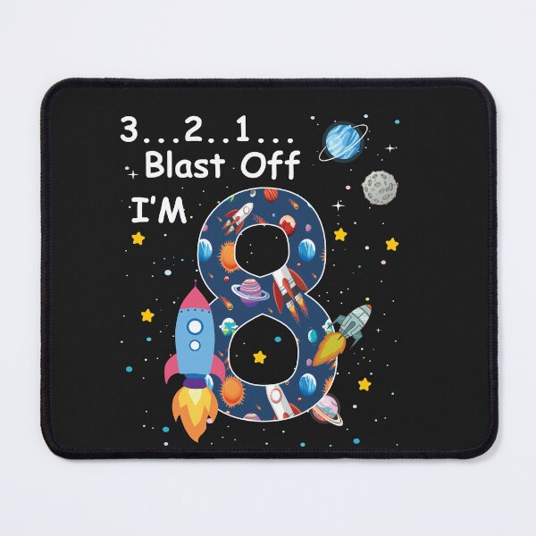Item preview, 3...2...1... Blast Off! I'm 8 | Space-Themed Birthday Design designed and sold by Tujzui.