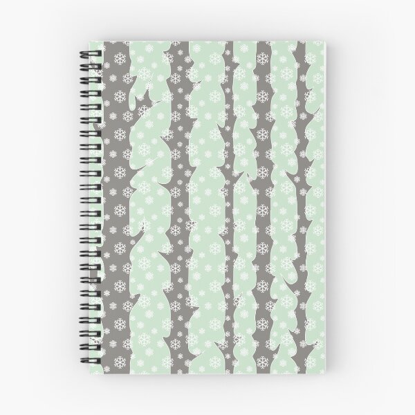 Item preview, Winter, snowy forest in Scandinavian style/pastel azure blue background and gray trees designed and sold by My-fake-places.