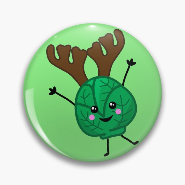 Item preview, Funny Christmas Brussel Sprout Wearing Antlers designed and sold by HotHibiscus.