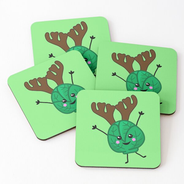 Item preview, Funny Christmas Brussel Sprout Wearing Antlers designed and sold by HotHibiscus.